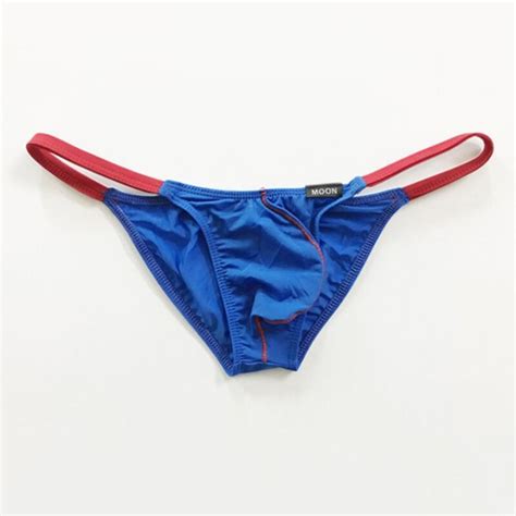 New Ice Silk Translucent Men S Sexy U Convex Pouch Briefs Elastic Tight Fitting Mini Bikini