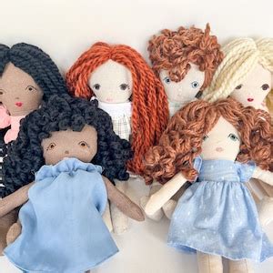 Ready To Ship Look A Like Rag Doll Platinum Blonde Hair Dark Brown