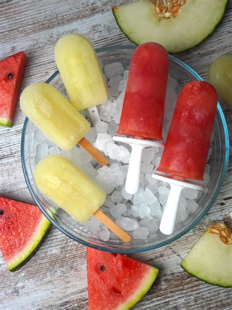 Polos De Sand A Y De Mel N Paletas De Fruta Sin L Cteos Recetas Sin