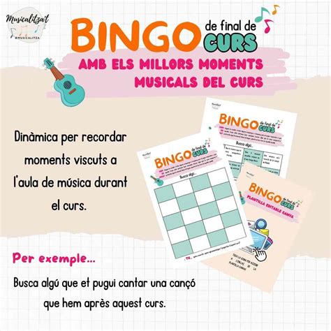 Profes Papel Tijera Bingo Musical Final De Curs Musicalitza