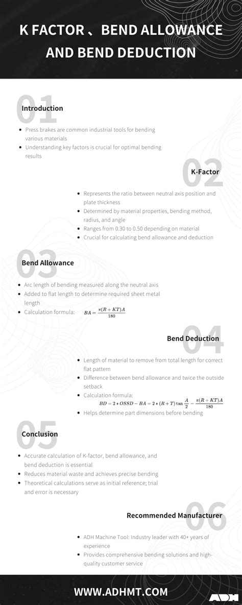 Understanding K Factor Bend Allowance And Bend Deduction Adh Machine Tool