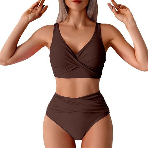 DJskiyers Women S Push Up Bikini Sets High Waisted Swimsuits 2 Piece Bathing Suits Ruched