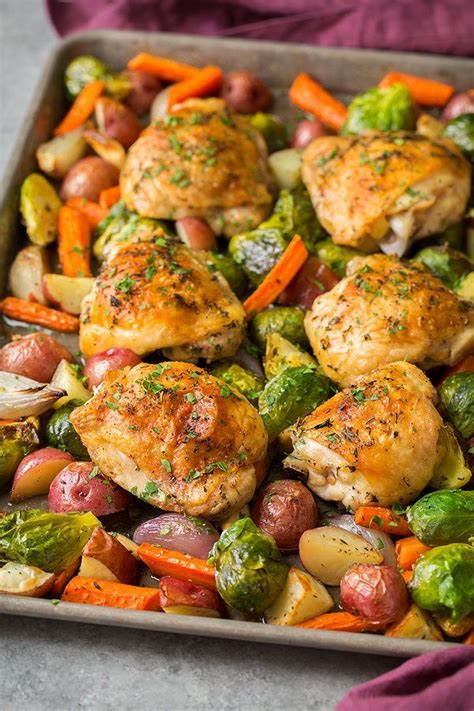 Sheet Pan Roasted Chicken With Root Vegetables Cooking Classy Sheet Pan Dinners Recipes