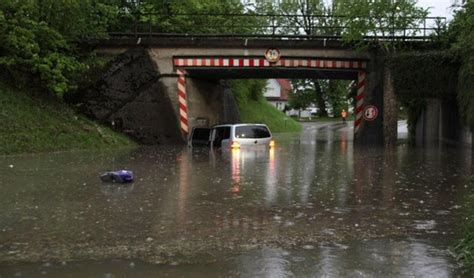 Überschwemmungen nach Unwetter in Mühldorf am Inn