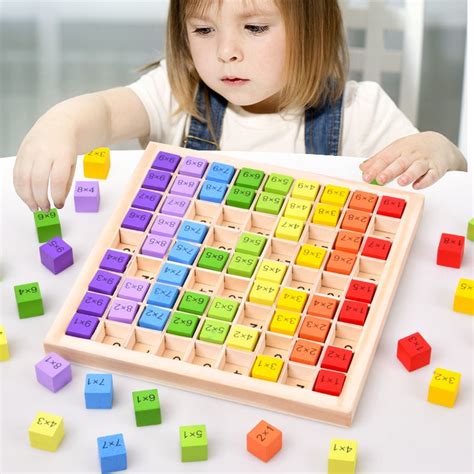 Montessori Brinquedos de madeira para crianças 99 Tabela de