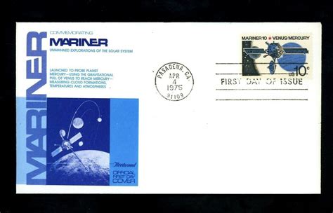 US FDC 1557 Fleetwood Special 1975 CA Mariner 10 Venus Mercury Space