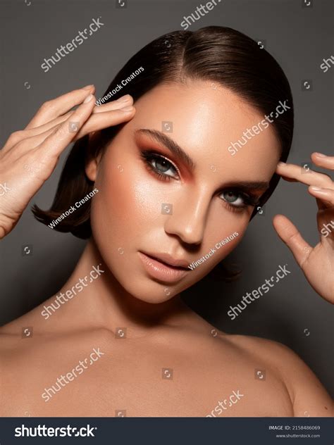 Vertical Portrait Caucasian Shorthair Brunette Wearing Stock Photo Shutterstock