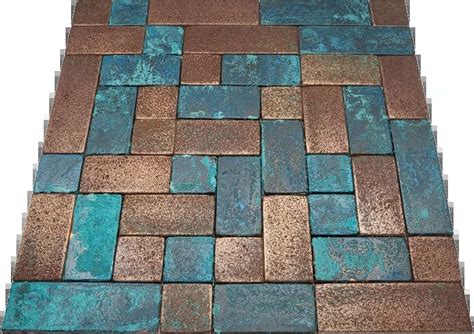 Vintage Style Real Copper Patina Backsplash Tiles Copper And Craft