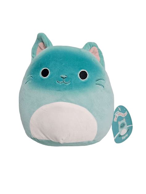 Squishmallows Official Kellytoys 7 5 Inch Sigrid The Light Blue Cat Super Soft Cuddly