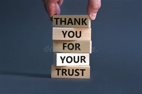 Thank You For Trust Symbol Concept Words Thank You For Your Trust On