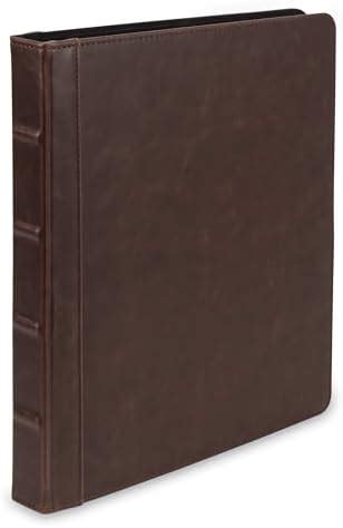 Samsill Vintage Hardback 3 Ring Leather Binder Professional Binder