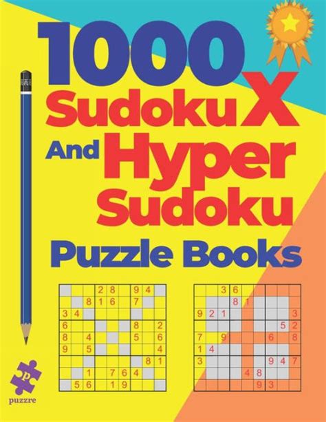 1000 Sudoku X And Hyper Sudoku Puzzle Books Brain Games Books For