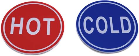 Nantun Abs Self Stick Cold Water Label Hot Water Label Hot Label Cold