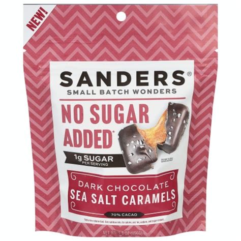 Sanders Caramels Dark Chocolate Sea Salt No Sugar Oz Case Of