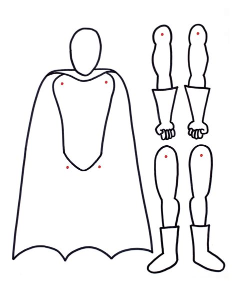 Superhero Body Outline Coloring Coloring Pages