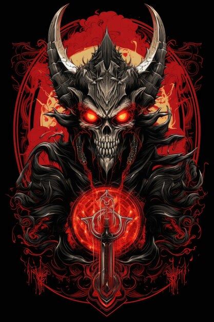 Premium Ai Image Satan Professional Tshirt Design Vector