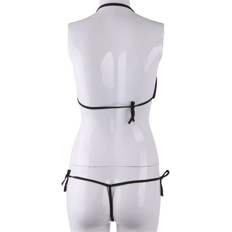 Sexy Womens Micro Thong G String Brazilian Mini Top Bra Bikini Swimsuit