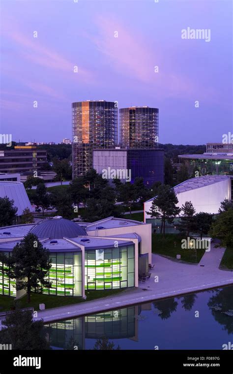 Views of Autostadt at dusk in Wolfsburg, Germany Stock Photo - Alamy