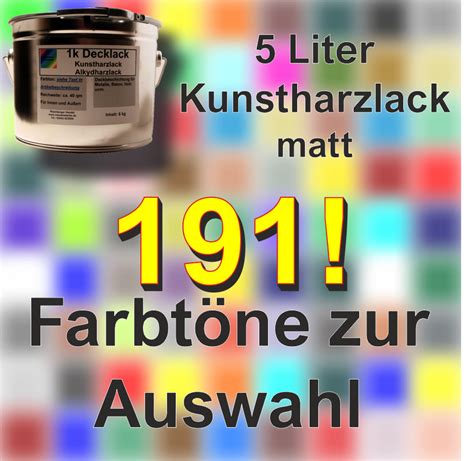 Kunstharz Decklack Liter Matt W Hlen Sie Aus Ral T Nen I