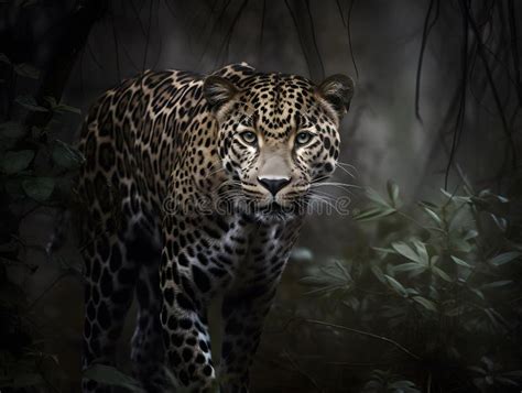 The Leopard Is A Large And Powerful Wild Cat Species Stock Illustration