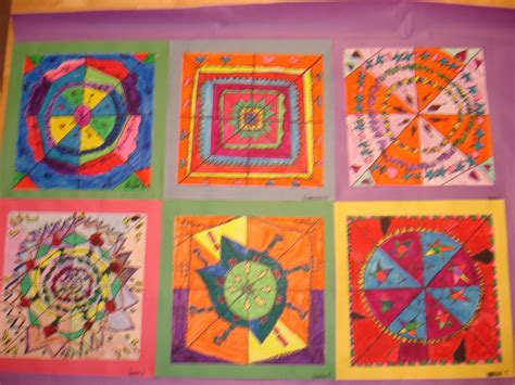 AllGoldEverythingArt: Radial Balance- 4th Grade 