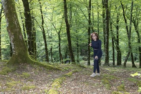 Brunette Chick Abby Z Gets Naked In The Forest To Show Her Hairy Pussy 12 Photos