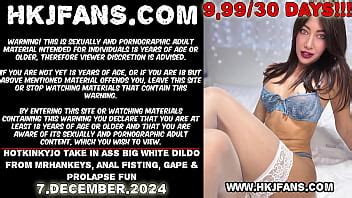 Hotkinkyjo Take In Ass Big White Dildo From Mrhankeys Anal Fisting Gape Prolapse Fun