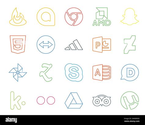 20 Social Media Icon Pack Including Flickr Disqus Powerpoint