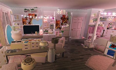 Cute Bloxburg Pink Bedroom Roblox Sanrio Coquette Room Blocksburg