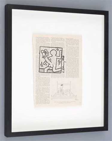 Keith Haring Drawing Male Nude On Playboy Page By Keith Haring On Artnet