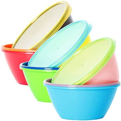 Youngever Plastic Bowls With Lids Snack Bowls Small Bowls Food