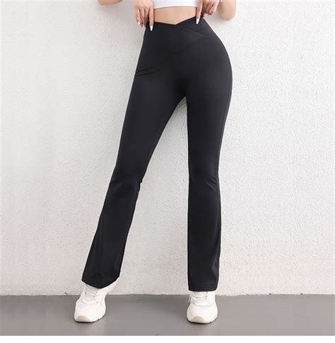 Women Nude Feeling Flare Yoga Causal Sports Workout Fitness Gym Running Pants Nude Feeling And