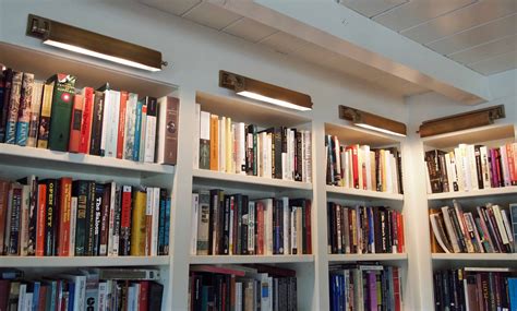 Library Lights Over The Bookcases Nell Hills Bookcase Lighting