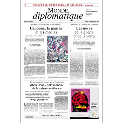 Le Monde Diplomatique Janvier Version Num Rique