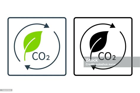 Carbon Dioxide Emission Reduction Icon Illustration Icon Related To Global Warming Co2 Solid