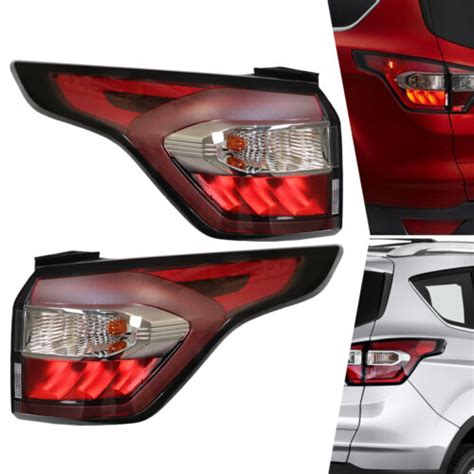 For Ford Escape 2017 2018 2019 Pair Outer Tail Lights Rear Brake Lamps Lh Rh