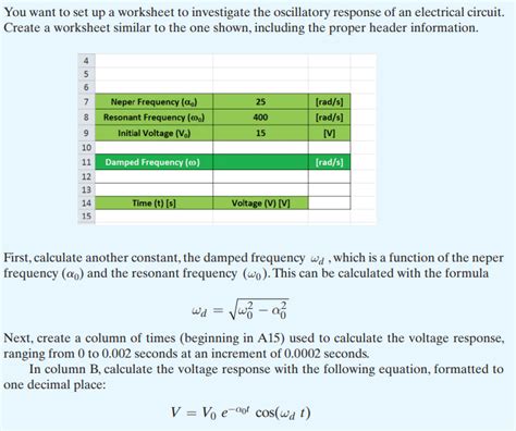 Solved First Calculate Another Constant The Damped Chegg