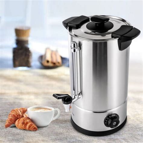 10L 2 64gal Stainless Steel Tea Urn Electric Catering Hot Water Boiler Coffee Walmart