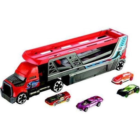 Hot Wheels Caminhão Lançador e carrinhos Mattel Caminhões Motos e Ônibus de Brinquedo