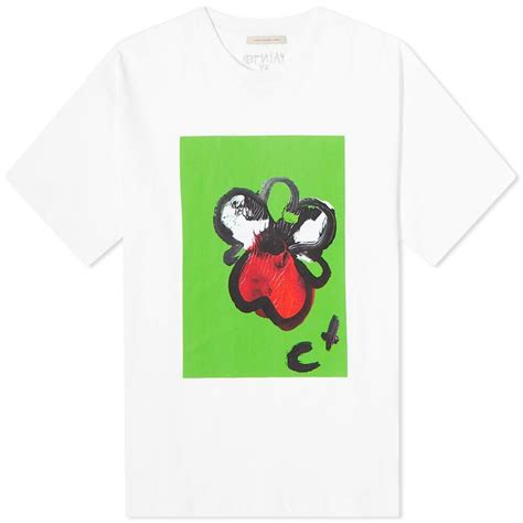 Christopher Kane Womens Hand Painted T Shirt In White Christopher Kane