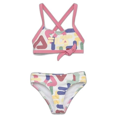 Costume Bikini Sundek Triangolo Slip Fiocchi Floreale Bimba G141K4CL SportivoGiarre