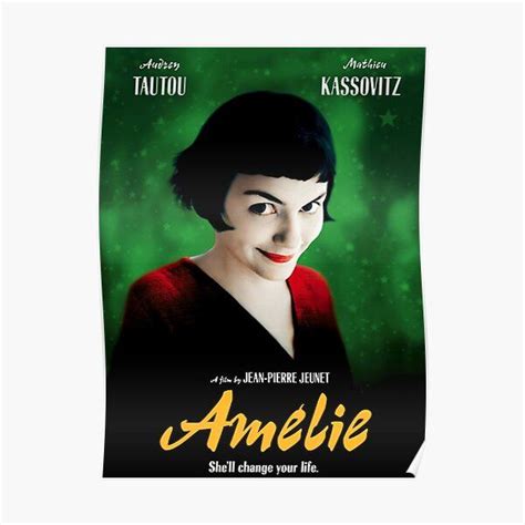 Amelie Premium Matte Vertical Poster Audrey Tautou Amelie Romantic