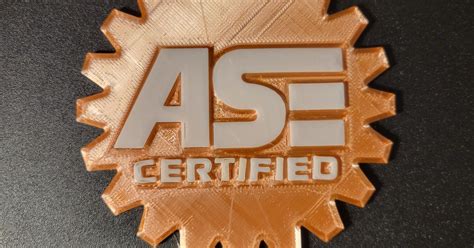 ASE Certified Logo by jgilson223 | Download free STL model | Printables.com