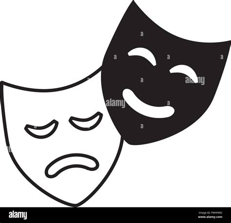 comedy drama masks theater symbol vector illustration Stock Vector ...