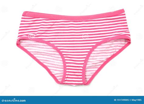 Pink Stripe Panty Isolated On White Background Stock Image Image Of