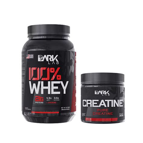 Combo 100 Whey Protein Creatina Pura 300g Dark Lab Nutricentral