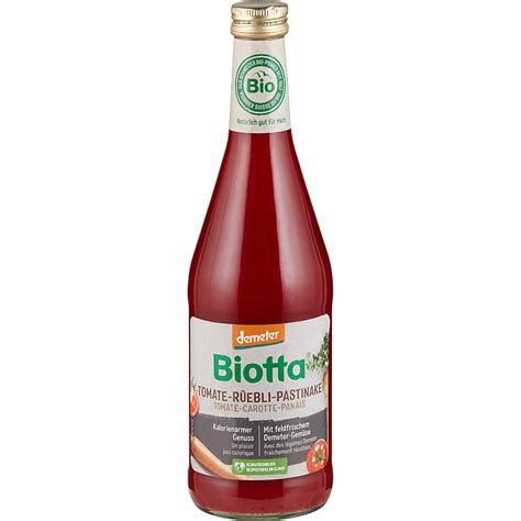 Achat Biotta Demeter Jus de légumes Bio Tomate Carotte Migros Online