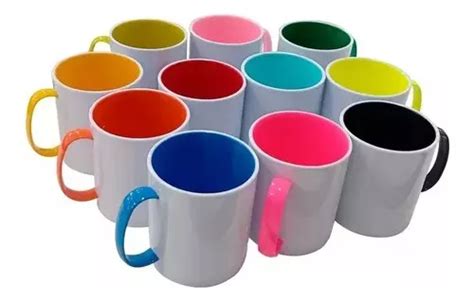 Caneca Pol Mero Sublima O Interna E Al A Colorida Kit Un Frete Gr Tis