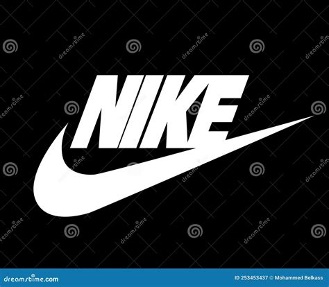 Nike Logo White With Name Clothes Design Icon Abstract Football Vector