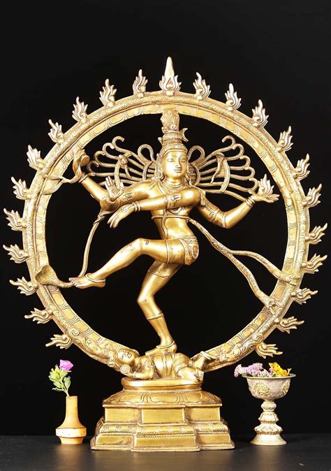 Brass Nataraja Dancing Shiva Sculpture 25 5 84bs158z Hindu Gods